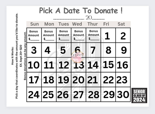 Fundraiser Calendar Templates